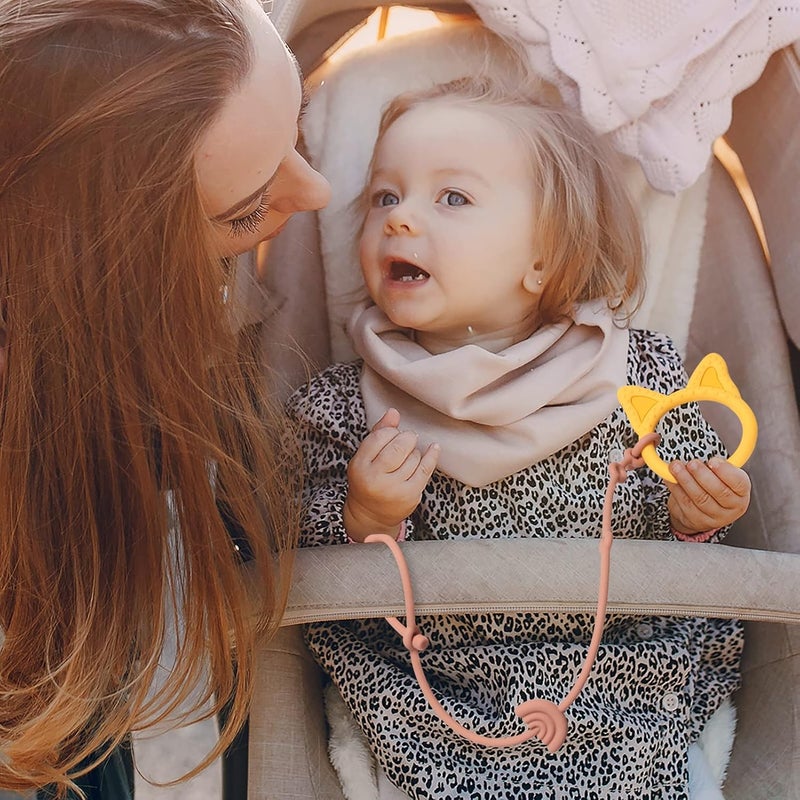 Andy Bear Store Toy Straps for Baby Toy Safety Straps Silicone High Chair Toys Straps Toddler Bottle Straps for Strollers, High Chair, Cribs, Car Seat, Stroller Accessories, Baby Pacifier Clip-Shifting sand - Image 5